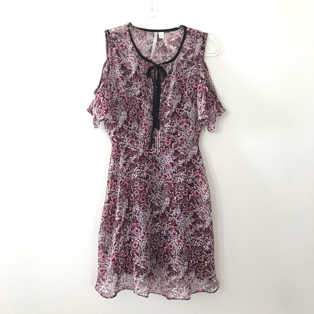 Lauren Conrad Floral Cold shoulder dress